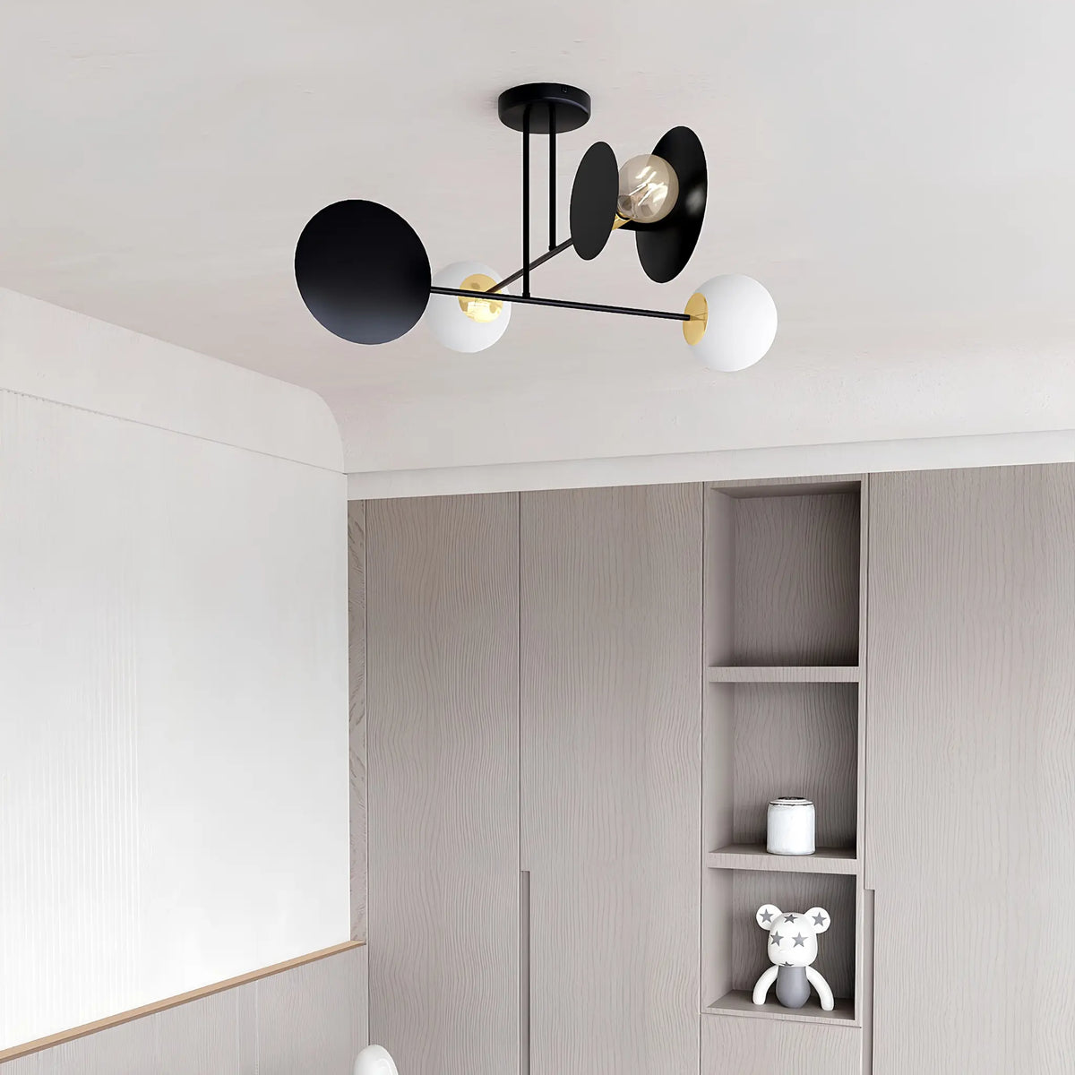 Emibig Minerva Taklampa 2-ljus Ø80 cm, Svart
