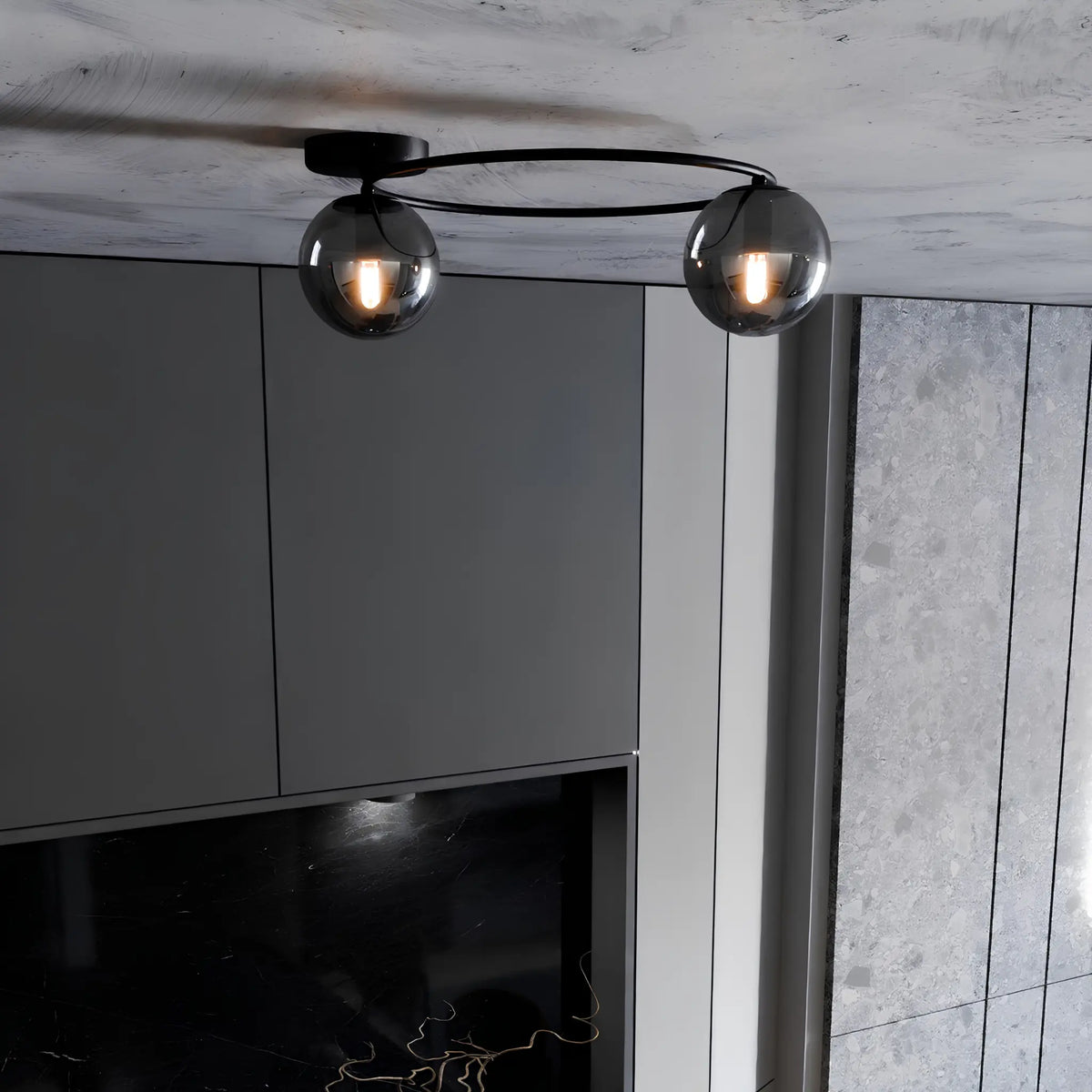 Emibig Sopra Taklampa 2-ljus Ø47 cm, Svart
