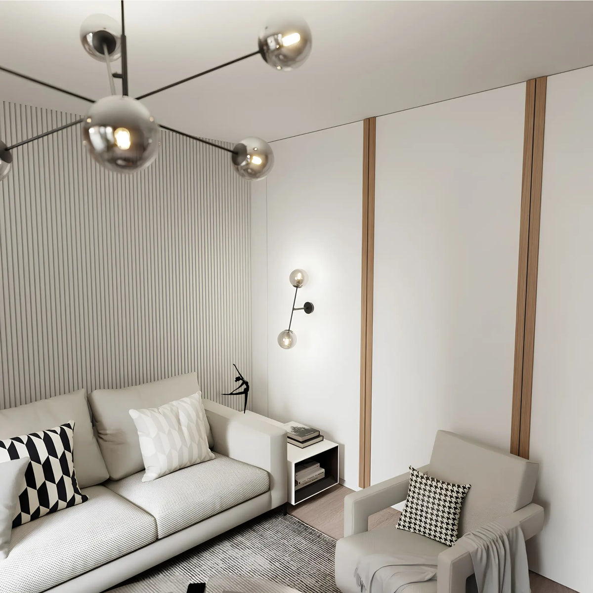 Emibig Linear Vägglampa 2-ljus 12x57 cm, Svart
