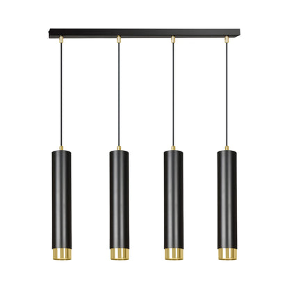Emibig Kibo Pendellampa 4-ljus 60x6 cm, Svart/Guld