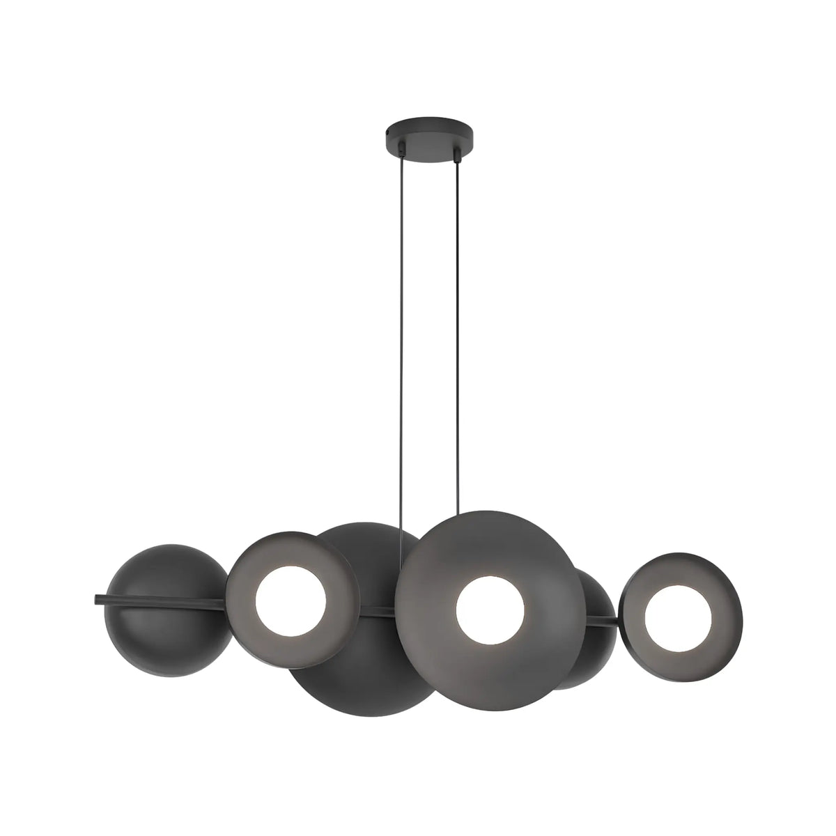 Emibig Volum Pendellampa 6-ljus 100x23 cm, Svart