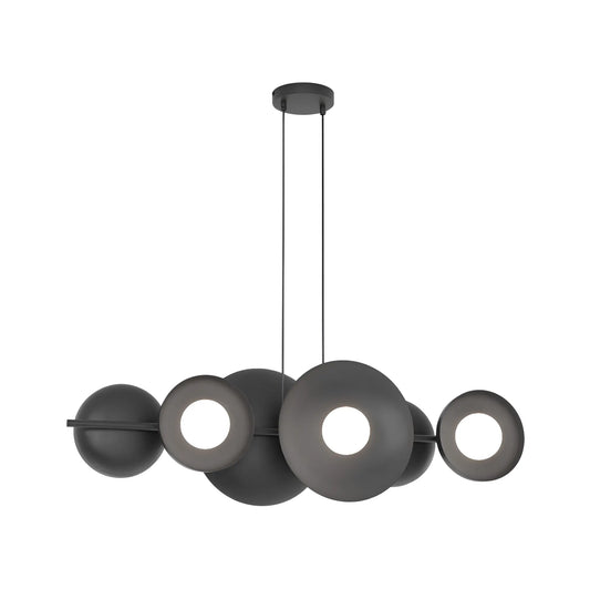 Emibig Volum Pendellampa 6-ljus 100x23 cm, Svart