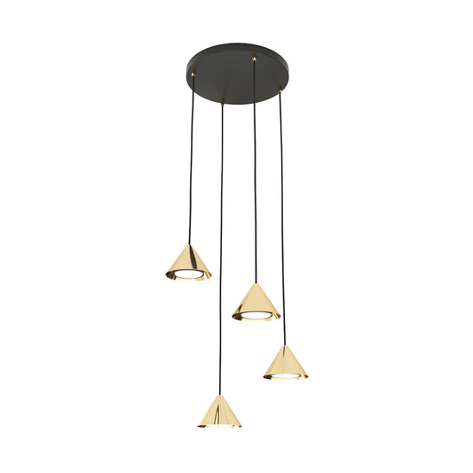 Emibig Elit Pendellampa 4-ljus Ø30 cm, Guld/Svart