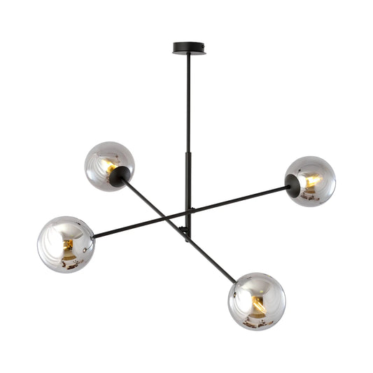 Emibig Linear Pendellampa 4-ljus Ø102 cm, Svart
