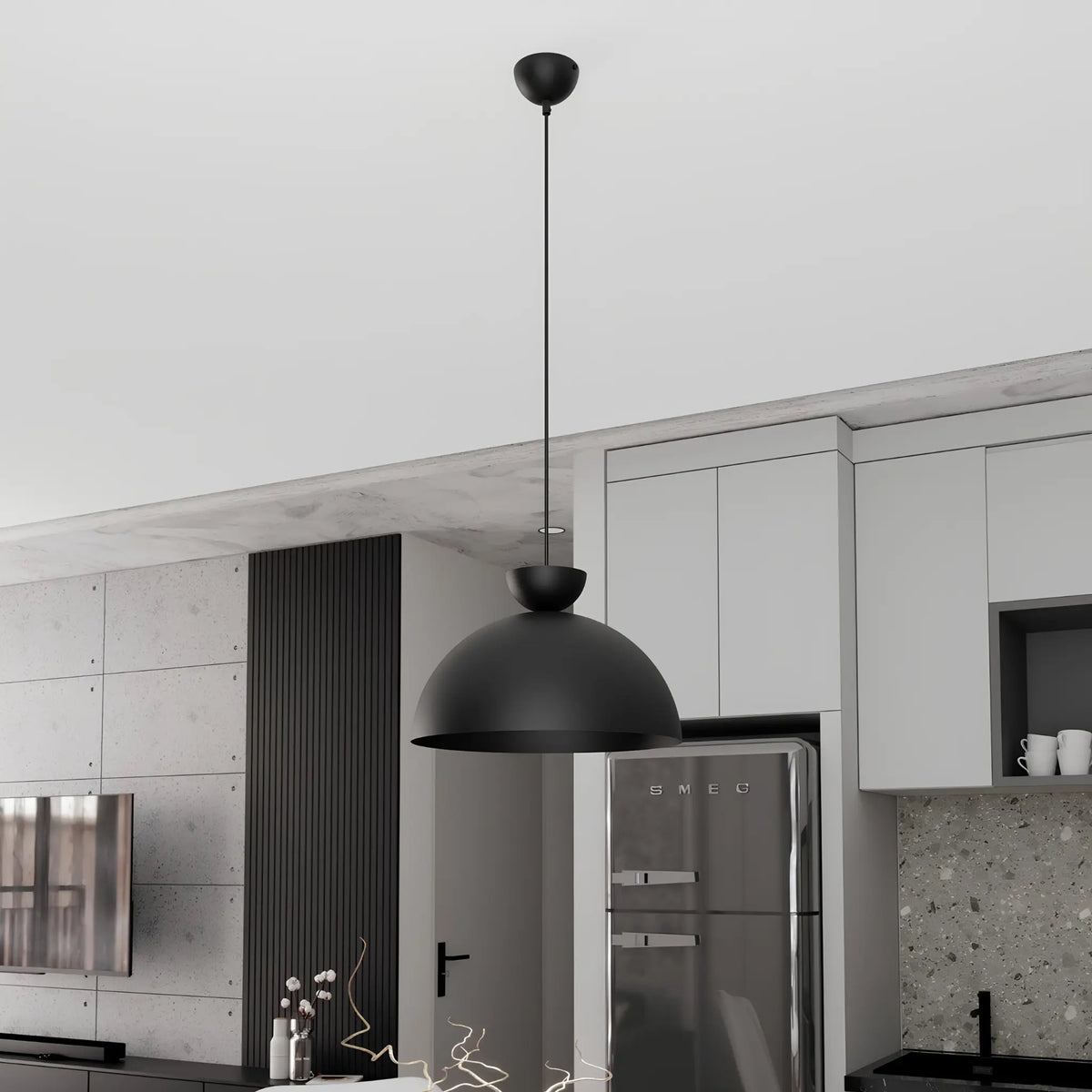 Emibig Lunaro Pendellampa Ø40 cm, Svart