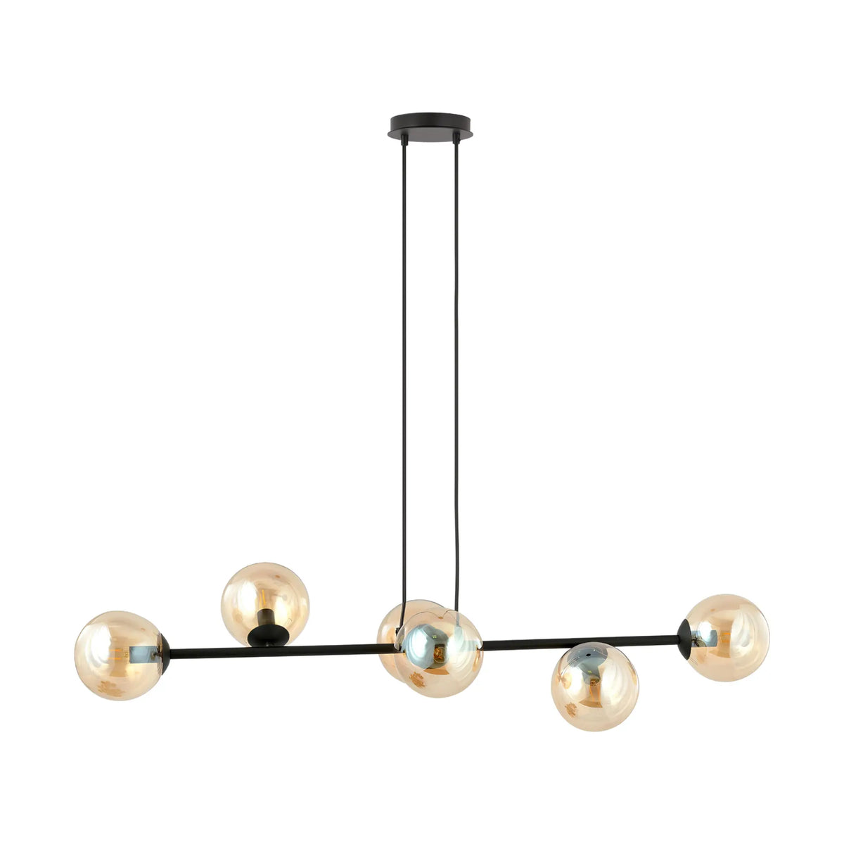 Emibig Rossi Pendellampa 6-ljus 110x30 cm, Svart