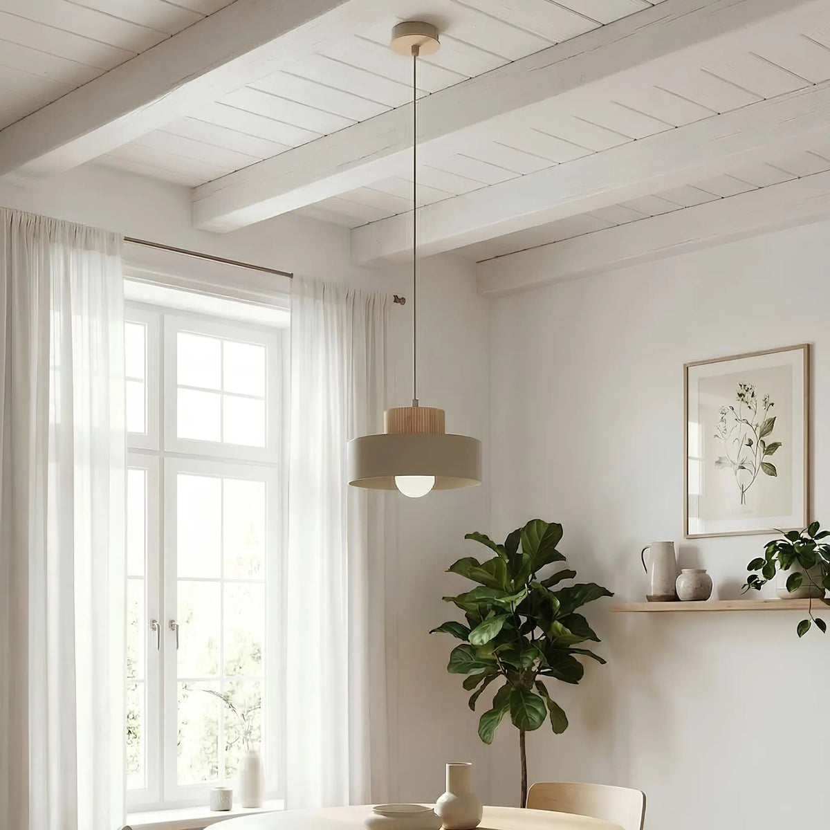 Emibig Kivi Pendellampa Ø20 cm, Beige