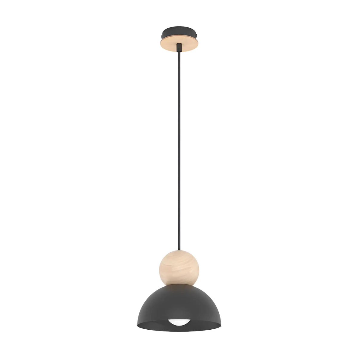 Emibig Kaki Pendellampa Ø18 cm, Svart