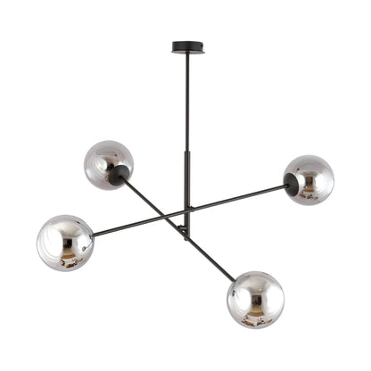 Emibig Linear Pendellampa 4-ljus Ø102 cm, Svart