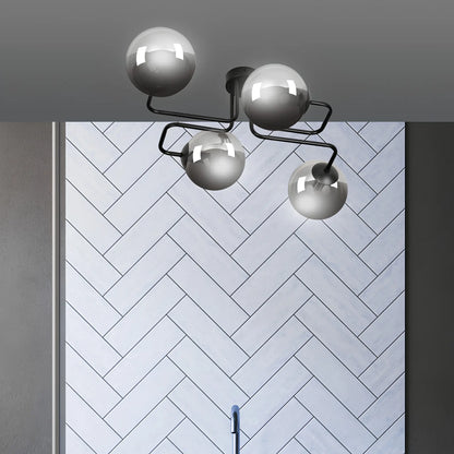 Emibig Brendi Taklampa 4-ljus 55x50 cm, Svart