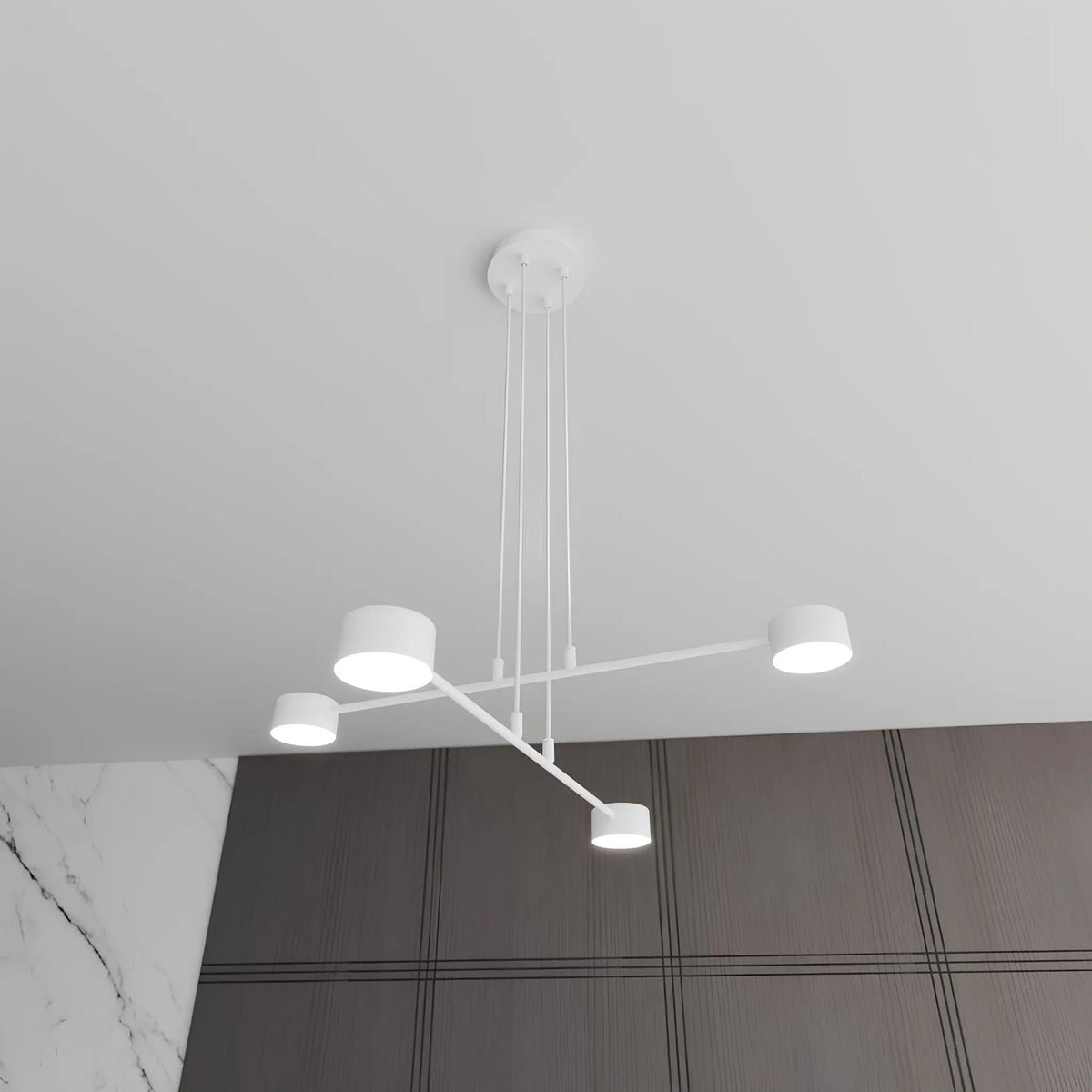 Emibig Modus Pendellampa 5-ljus Ø70 cm, Vit