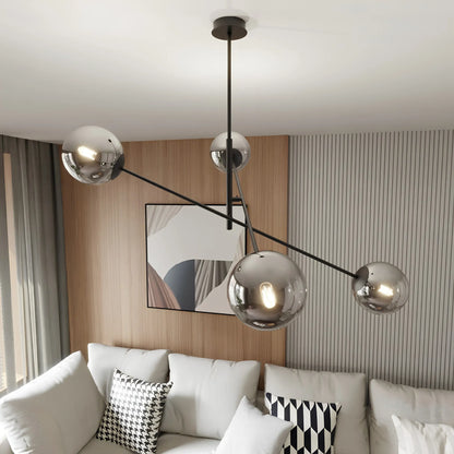 Emibig Linear Pendellampa 4-ljus Ø102 cm, Svart