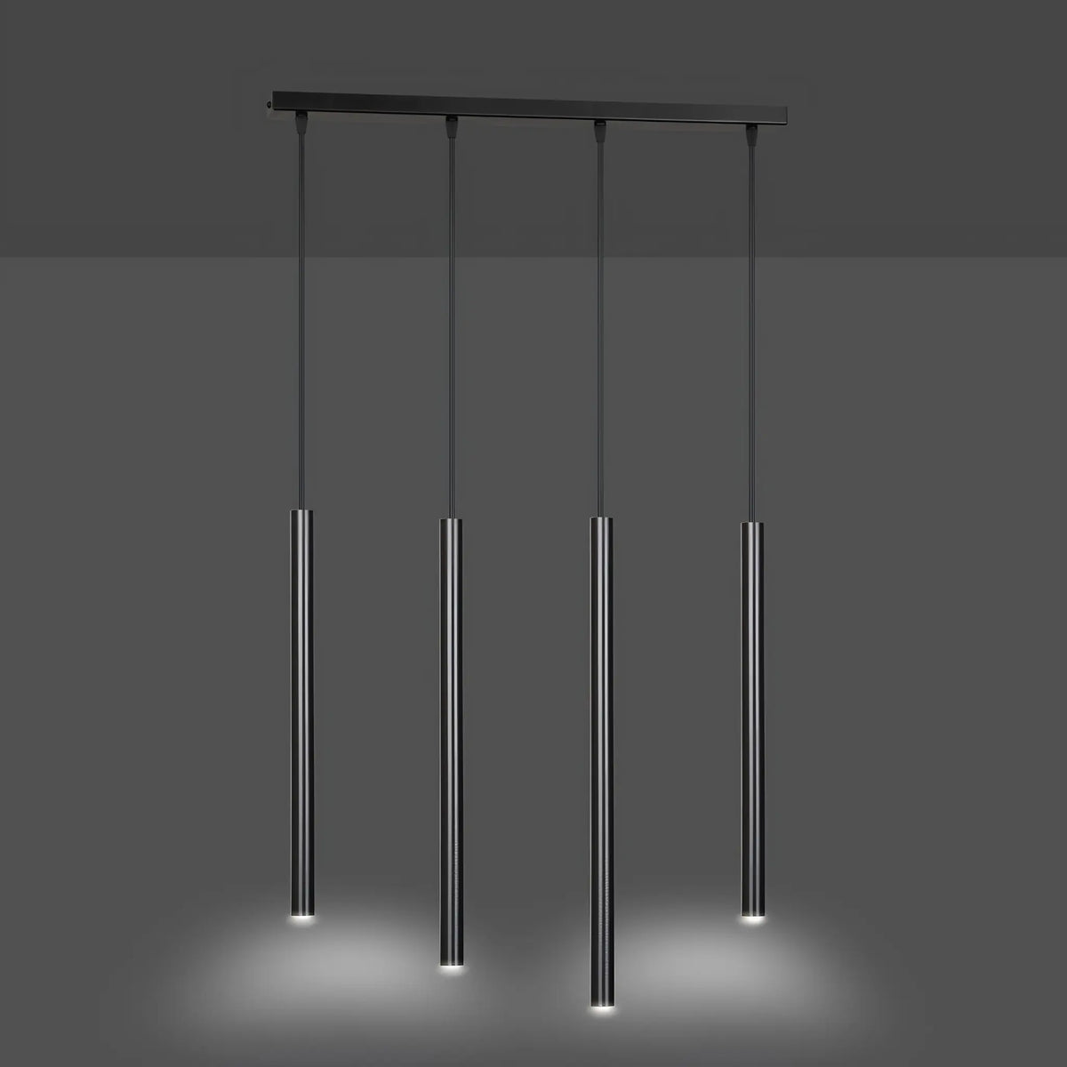 Emibig Selter Pendellampa 4-ljus 60x6 cm, Svart