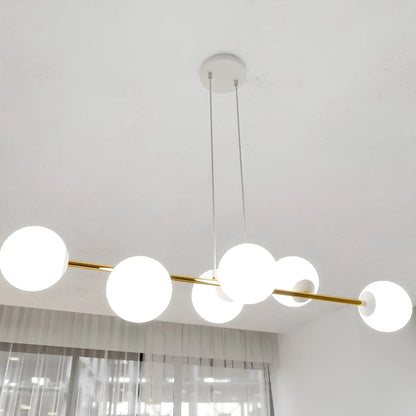 Emibig Gravity Pendellampa 6-ljus 110x29 cm, Vit/Guld