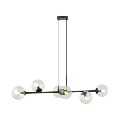 Emibig Rossi Pendellampa 6-ljus 110x30 cm, Svart