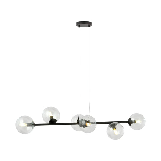 Emibig Rossi Pendellampa 6-ljus 110x30 cm, Svart