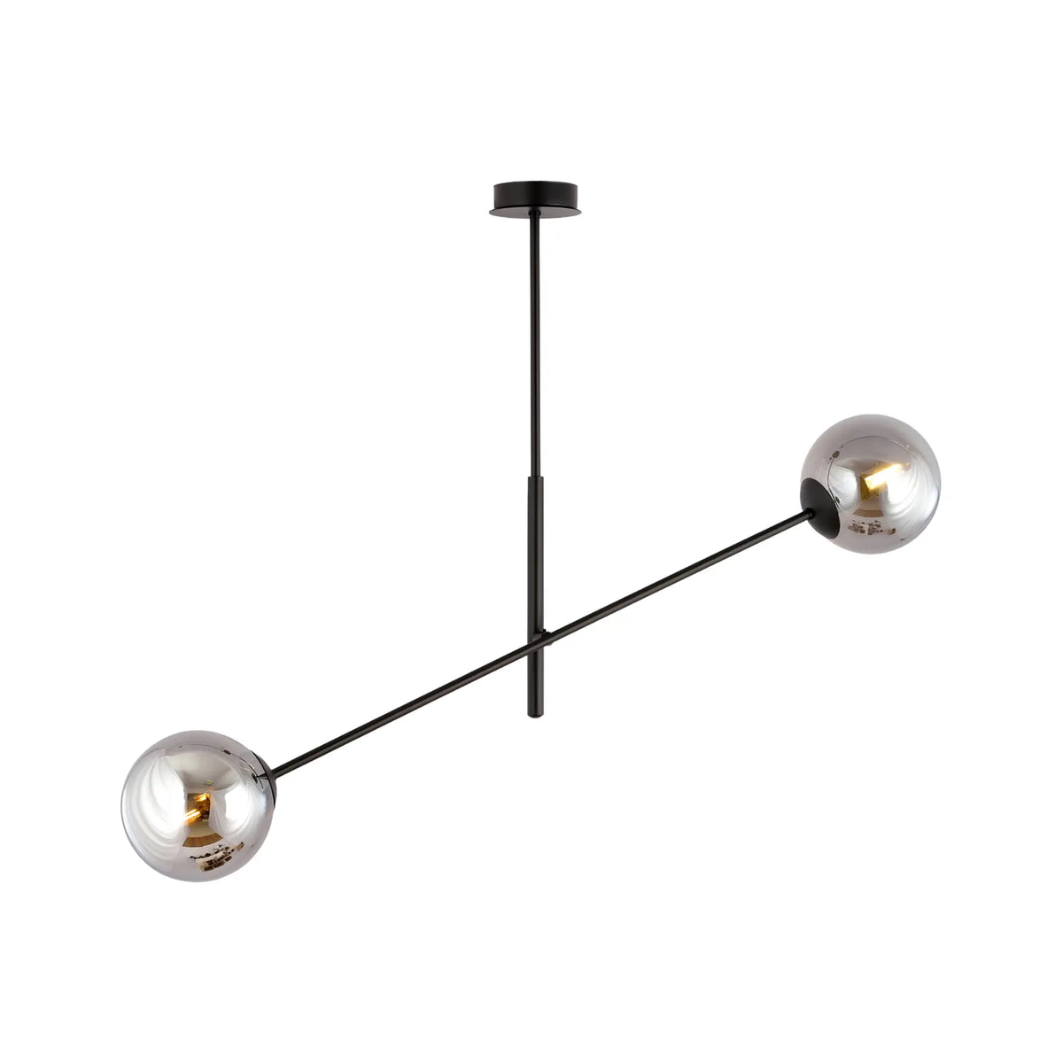 Emibig Linear Pendellampa 2-ljus 102x14 cm, Svart