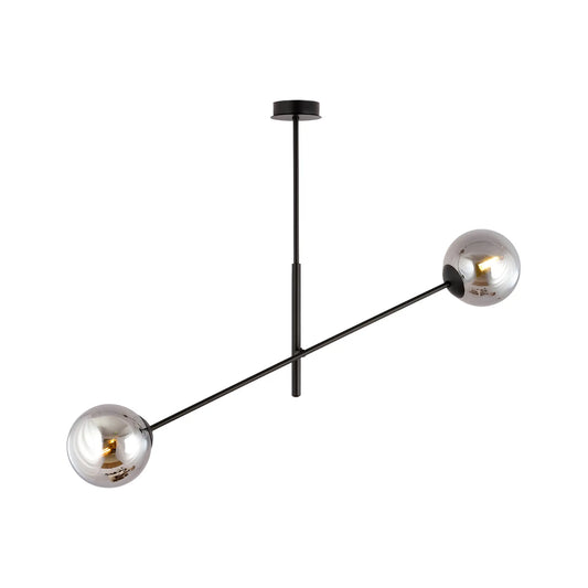 Emibig Linear Pendellampa 2-ljus 102x14 cm, Svart