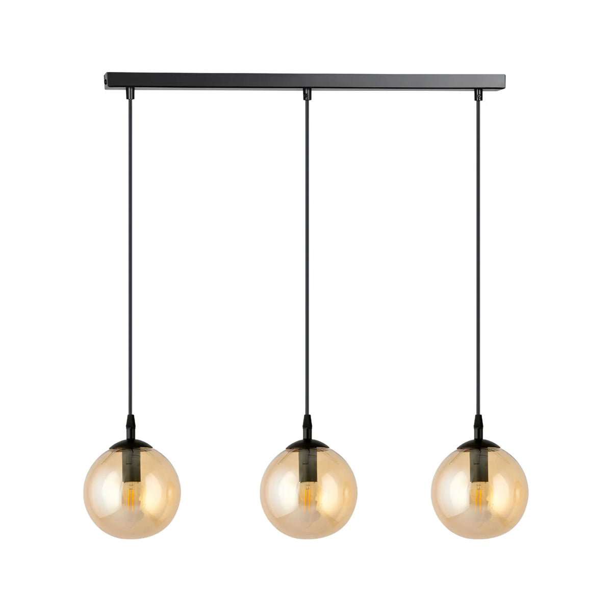 Emibig Cosmo Pendellampa 3-ljus 70x14 cm, Svart/Gul