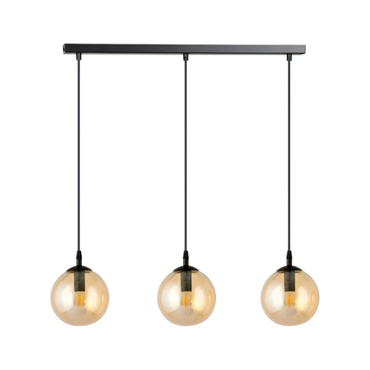 Emibig Cosmo Pendellampa 3-ljus 70x14 cm, Svart/Gul