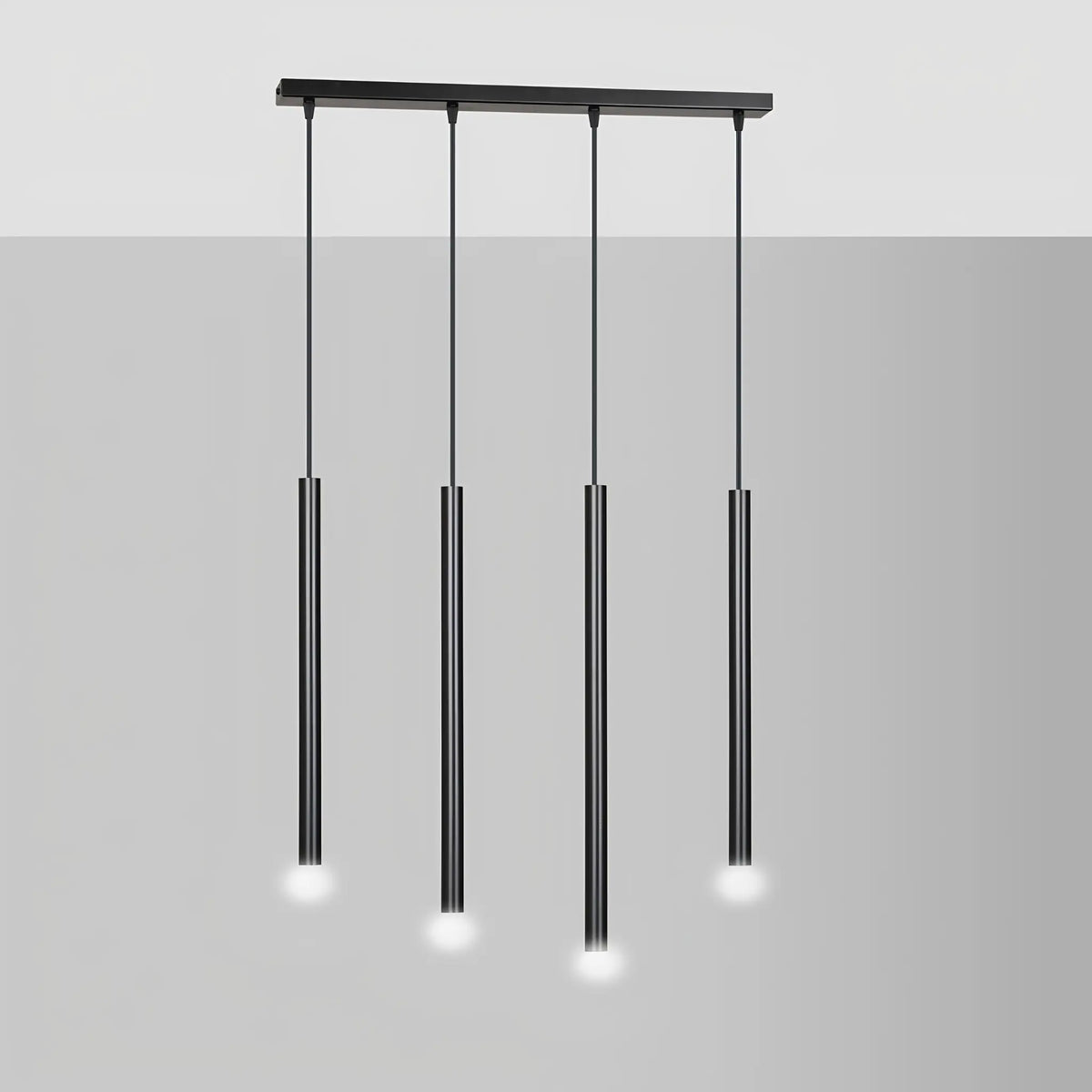 Emibig Selter Pendellampa 4-ljus 60x6 cm, Svart