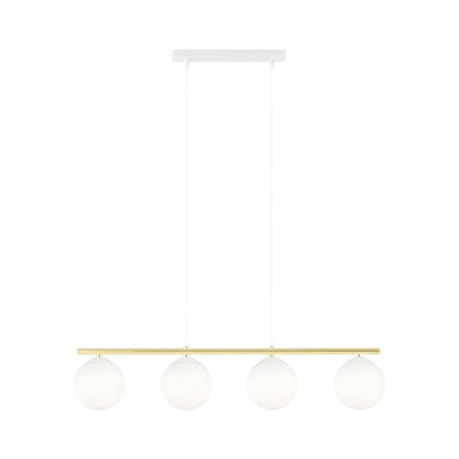 Emibig Allora Pendellampa 4-ljus 85x14 cm, Vit/Guld