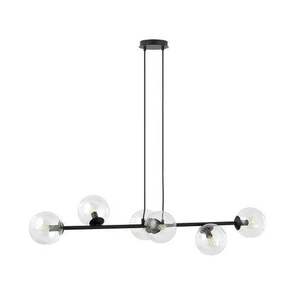 Emibig Rossi Pendellampa 6-ljus 110x30 cm, Svart
