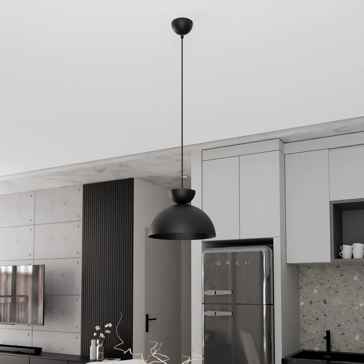 Emibig Lunaro Pendellampa Ø30 cm, Svart