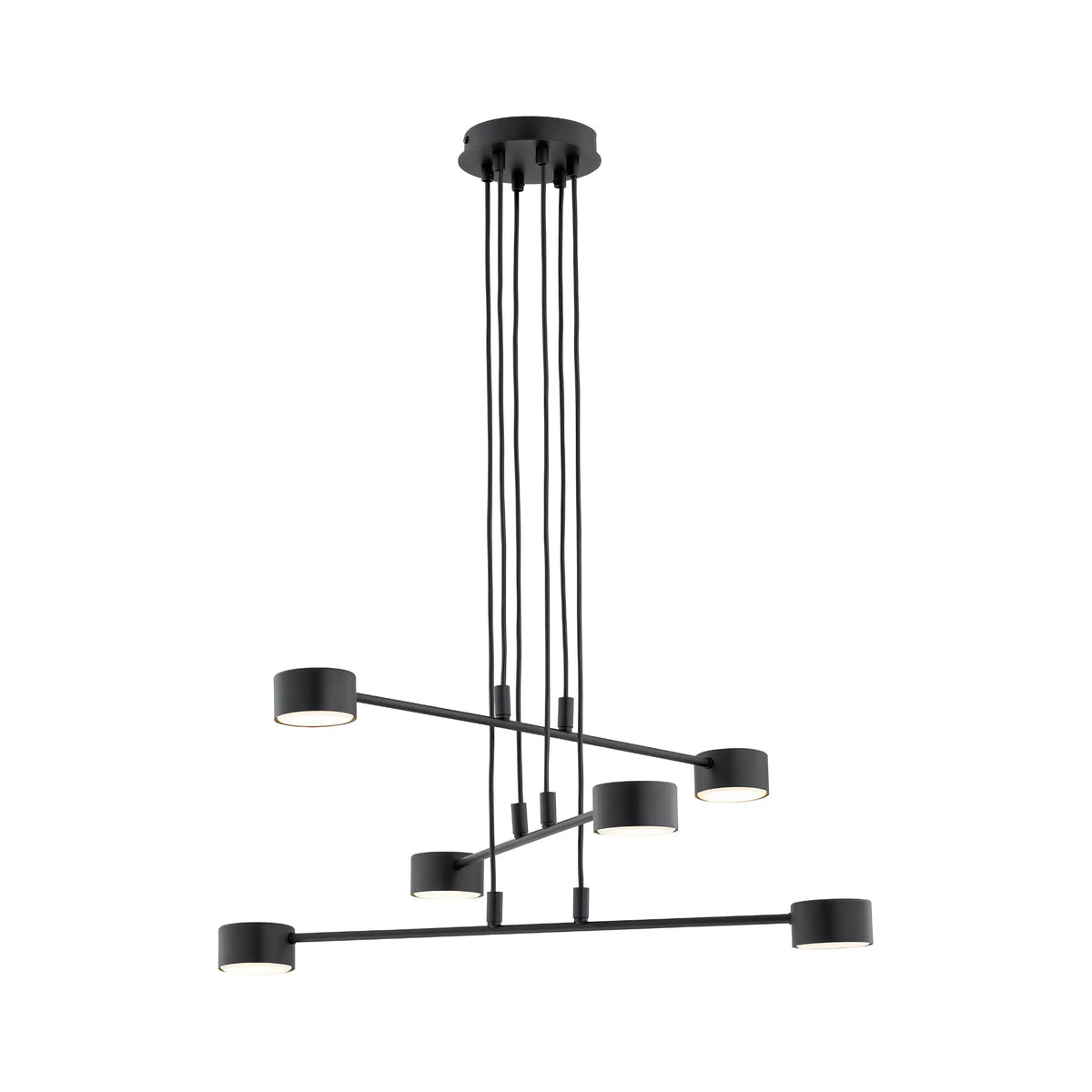 Emibig Modus Pendellampa 6-ljus Ø70 cm, Svart