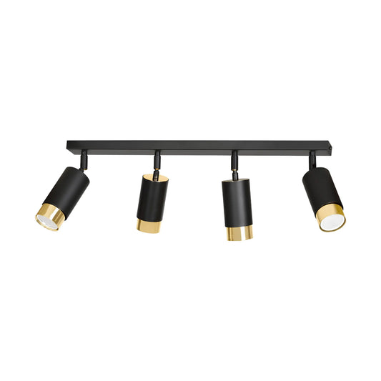 Emibig Hiro Taklampa 4-ljus 60x6 cm, Svart/Guld