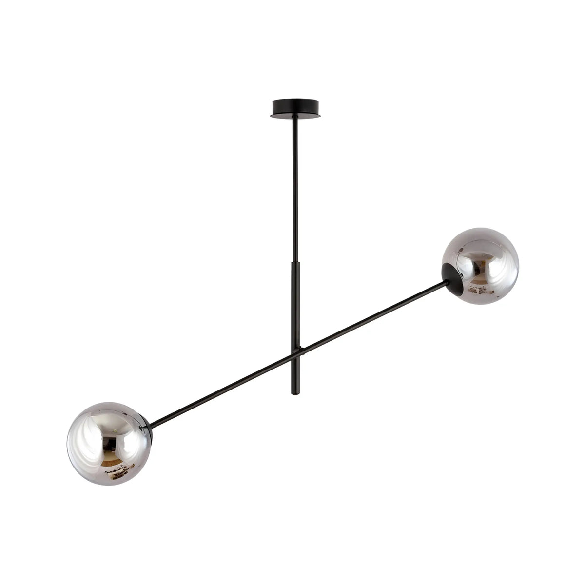 Emibig Linear Pendellampa 2-ljus 102x14 cm, Svart
