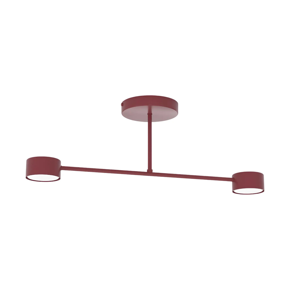 Emibig Halo Taklampa 2-ljus 60x8 cm, Vinröd