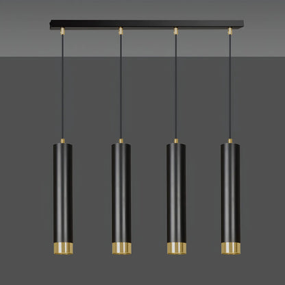 Emibig Kibo Pendellampa 4-ljus 60x6 cm, Svart/Guld