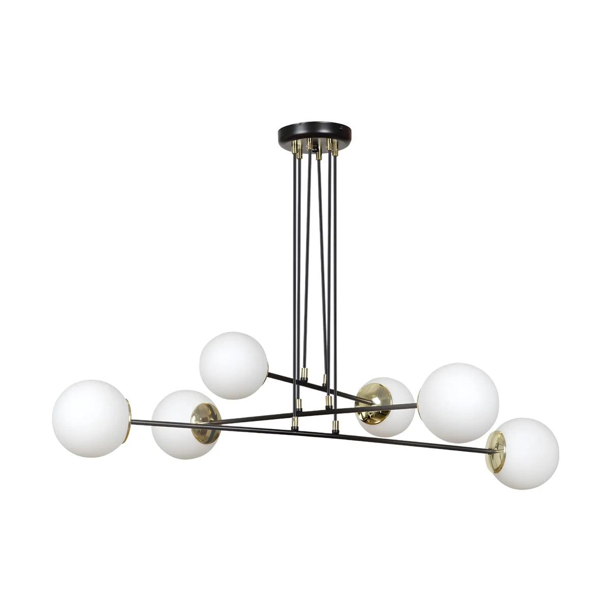 Emibig Ognis Pendellampa 6-ljus 90x75 cm, Svart
