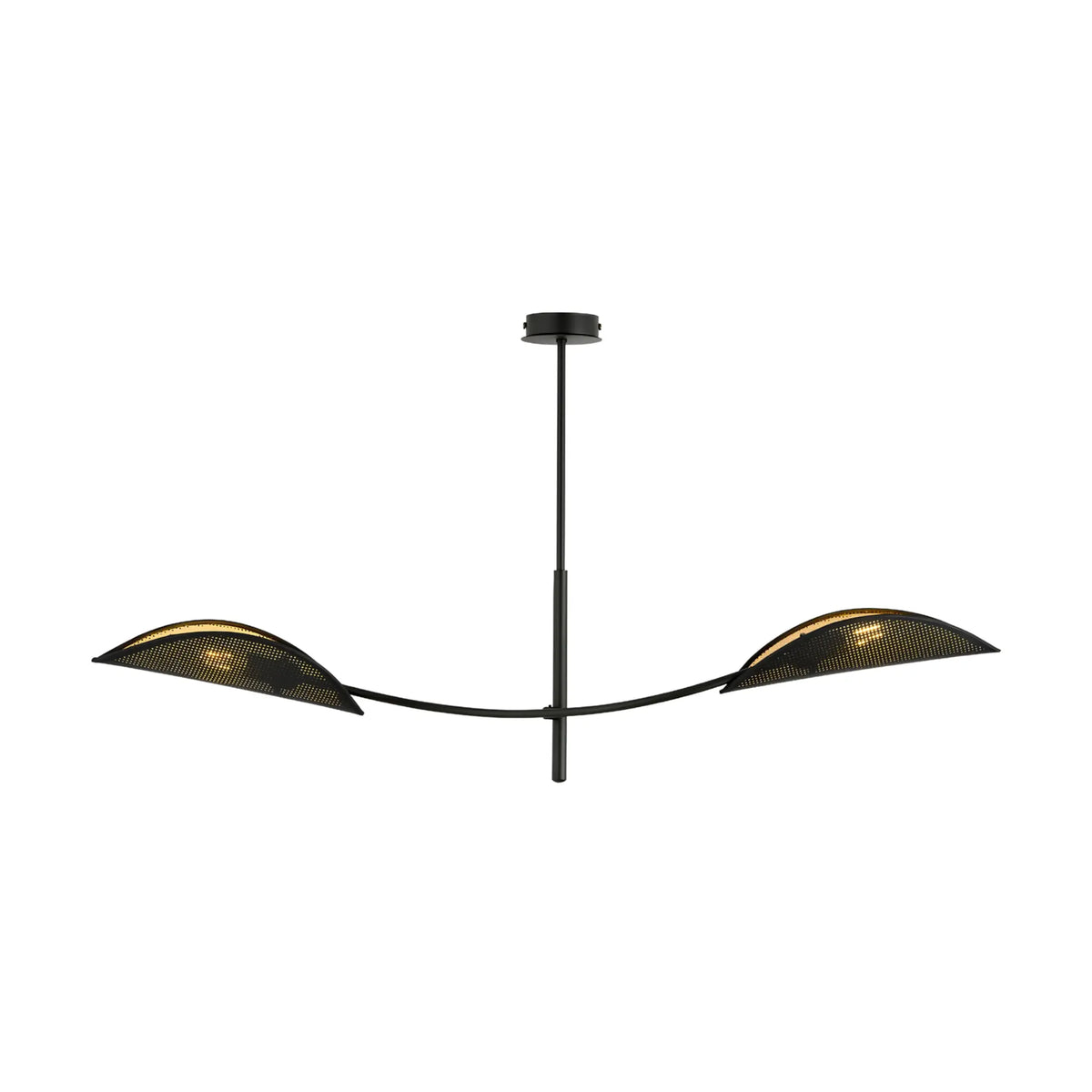 Emibig Lotus Taklampa 2-ljus 103x11 cm, Svart