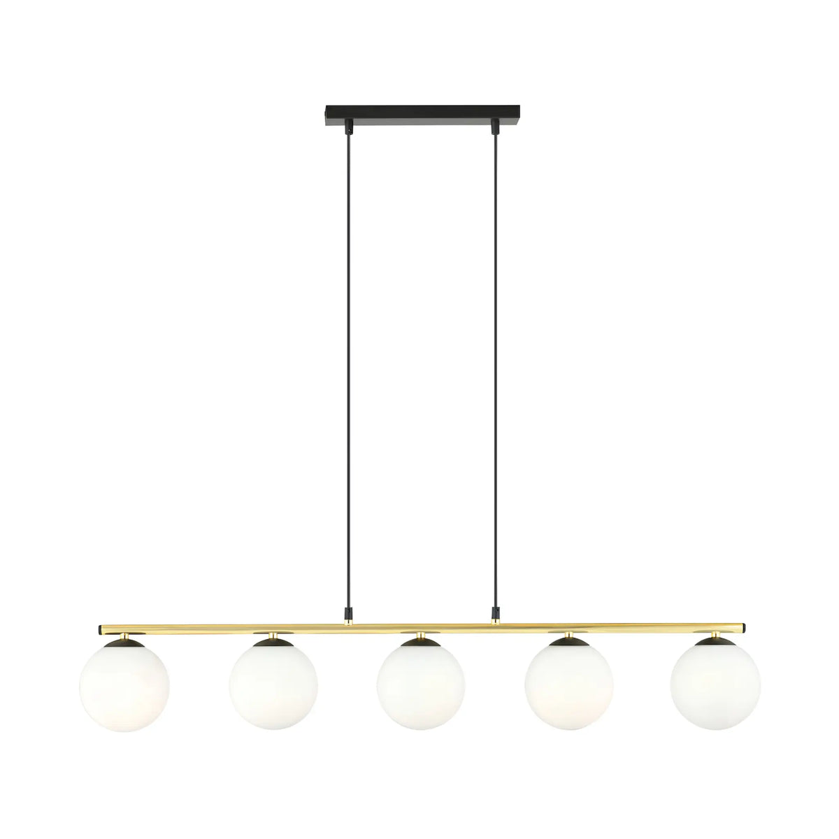 Emibig Allora Pendellampa 5-ljus 105x14 cm, Svart/Guld