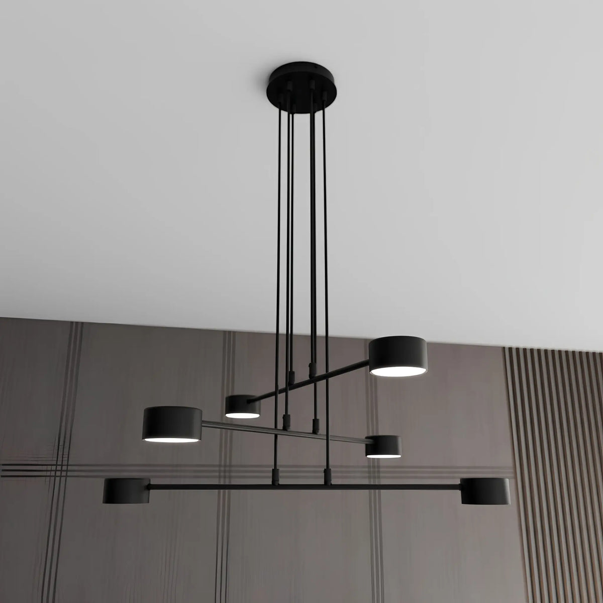 Emibig Modus Pendellampa 6-ljus Ø70 cm, Svart