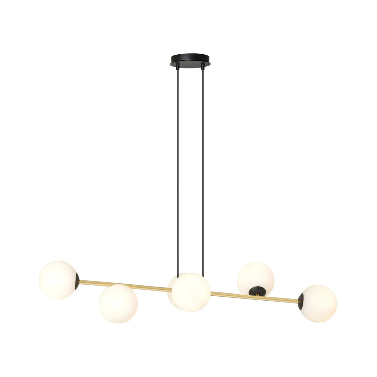 Emibig Gravity Pendellampa 6-ljus 110x29 cm, Svart/Guld