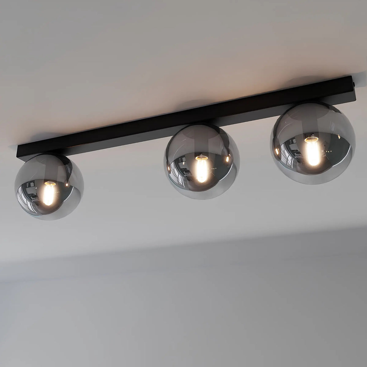 Emibig Fit Taklampa 3-ljus 70x14 cm, Svart