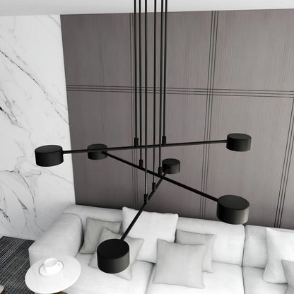 Emibig Modus Pendellampa 6-ljus Ø70 cm, Svart
