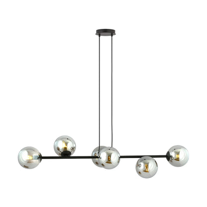 Emibig Rossi Pendellampa 6-ljus 110x30 cm, Svart