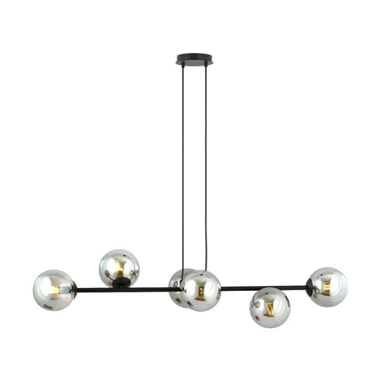 Emibig Rossi Pendellampa 6-ljus 110x30 cm, Svart