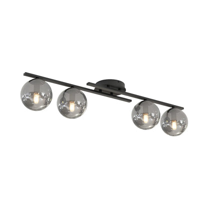 Emibig Kairo Taklampa 4-ljus 87x29 cm, Svart