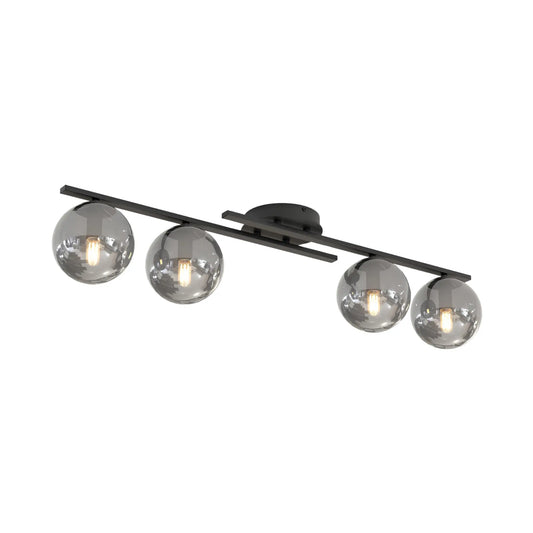 Emibig Kairo Taklampa 4-ljus 87x29 cm, Svart