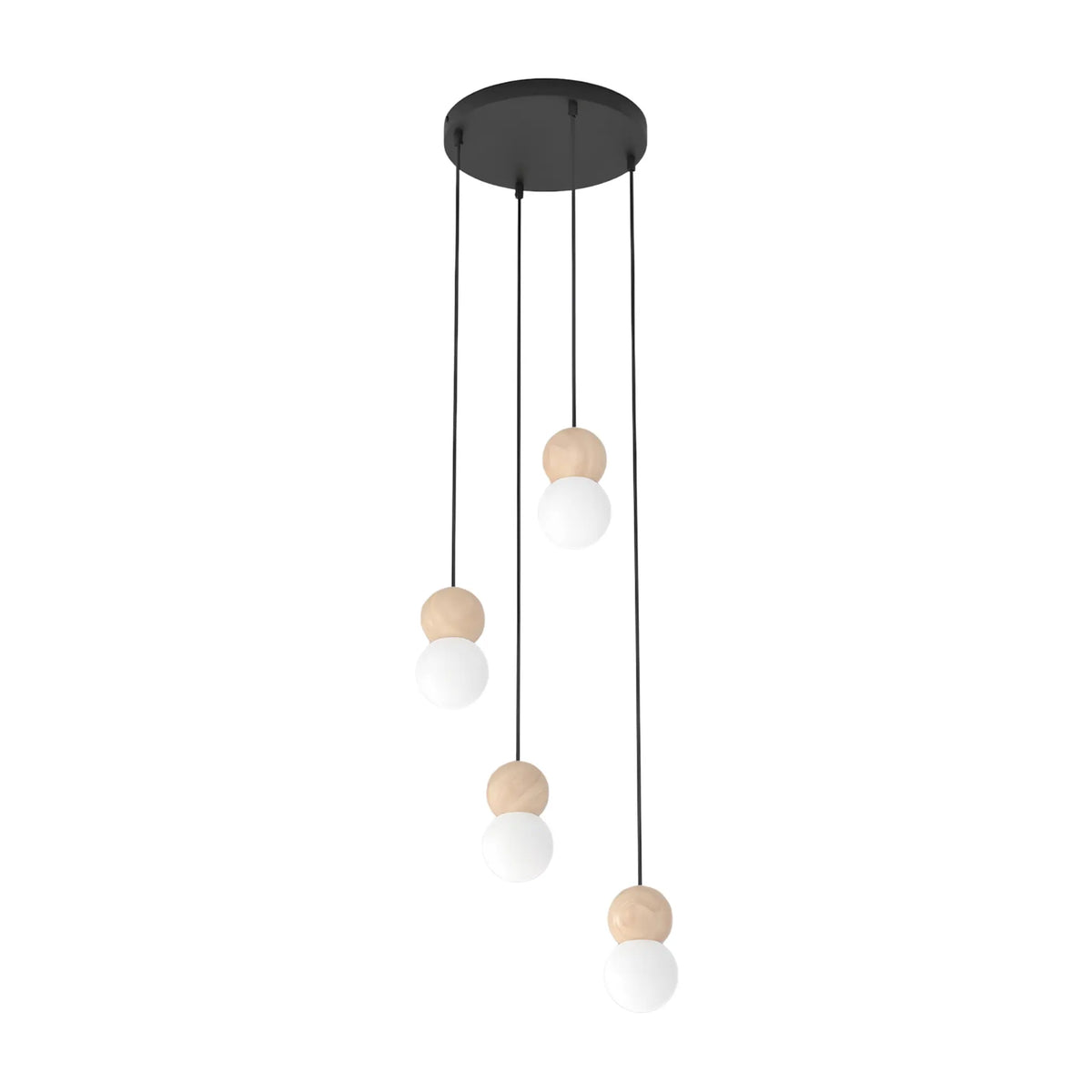 Emibig Loop Pendellampa 4-ljus Ø33 cm, Svart