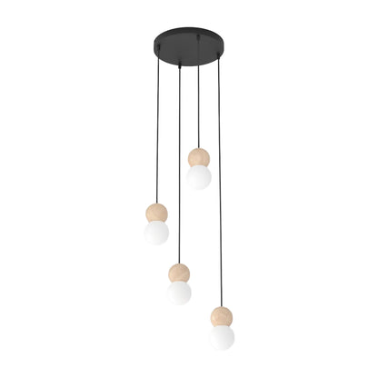 Emibig Loop Pendellampa 4-ljus Ø33 cm, Svart