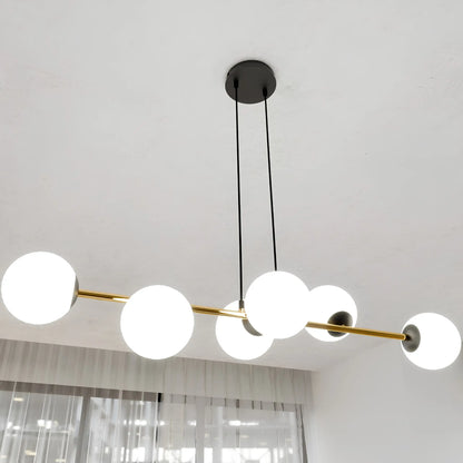 Emibig Gravity Pendellampa 6-ljus 110x29 cm, Svart/Guld
