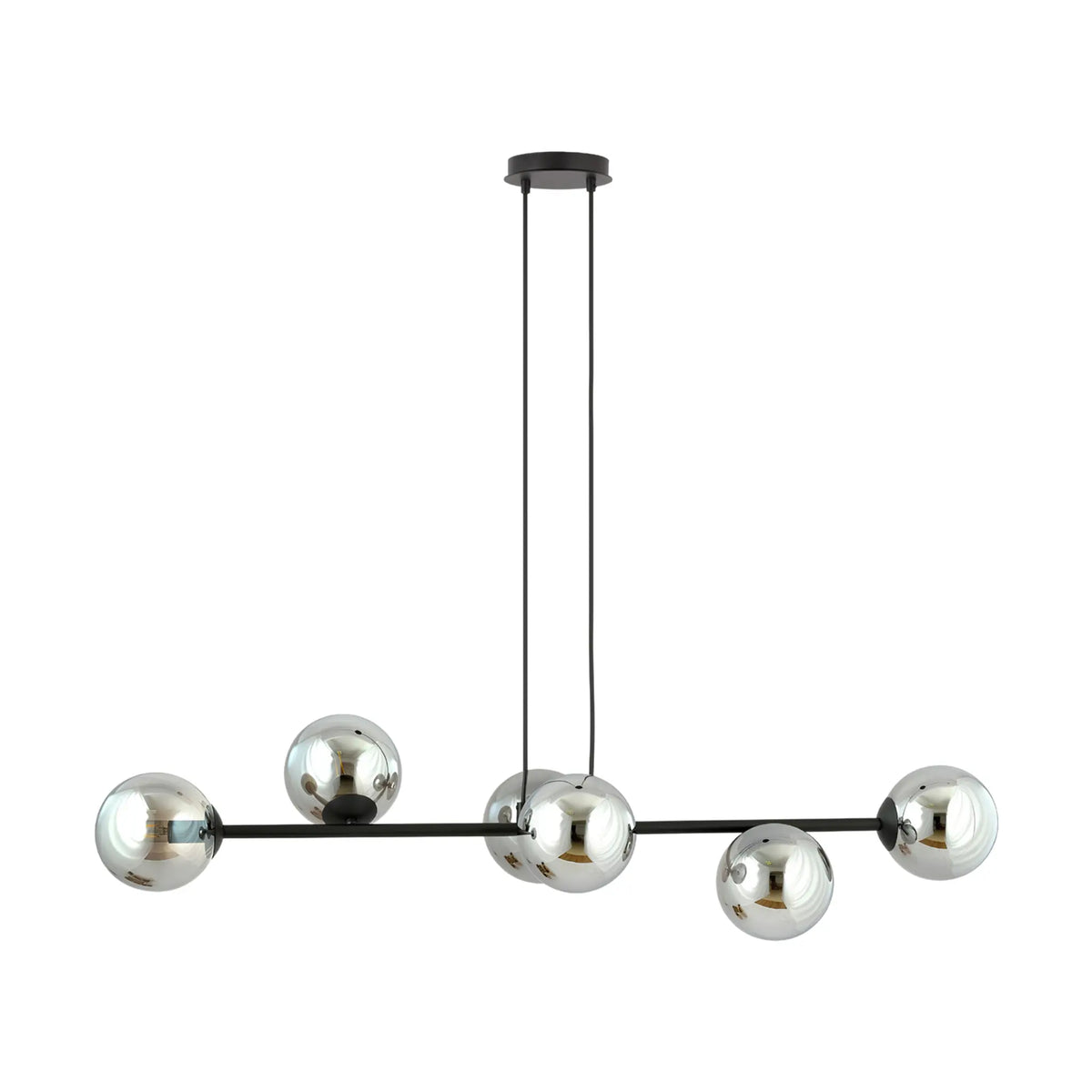 Emibig Rossi Pendellampa 6-ljus 110x30 cm, Svart