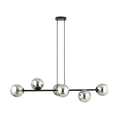 Emibig Rossi Pendellampa 6-ljus 110x30 cm, Svart