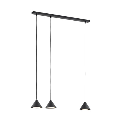 Emibig Elit Pendellampa 3-ljus 70x12 cm, Svart/Guld